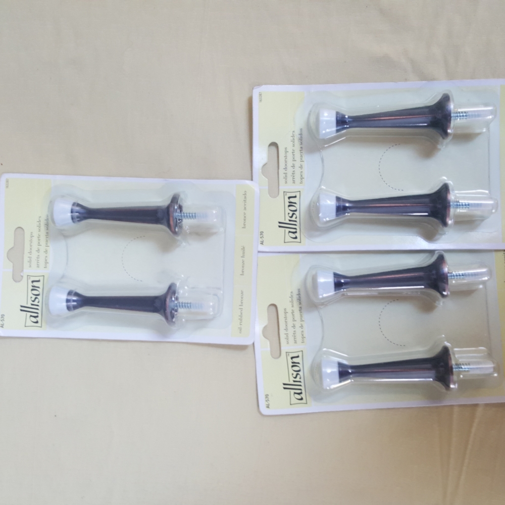 Allison Solid Doorstops new in package oil-rubbed bronze Model AL-570 lot of 3